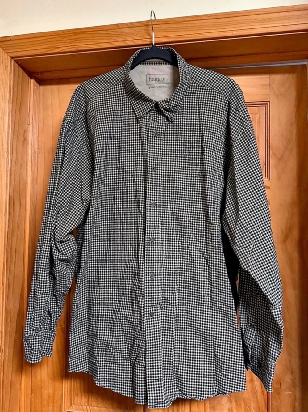Haggar Men's Checkered Button Down Size 2XL